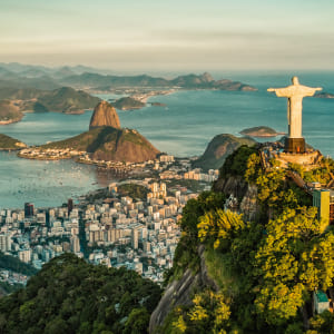 Una vista de Río de Janeiro desde el Cristo del Corcovado
